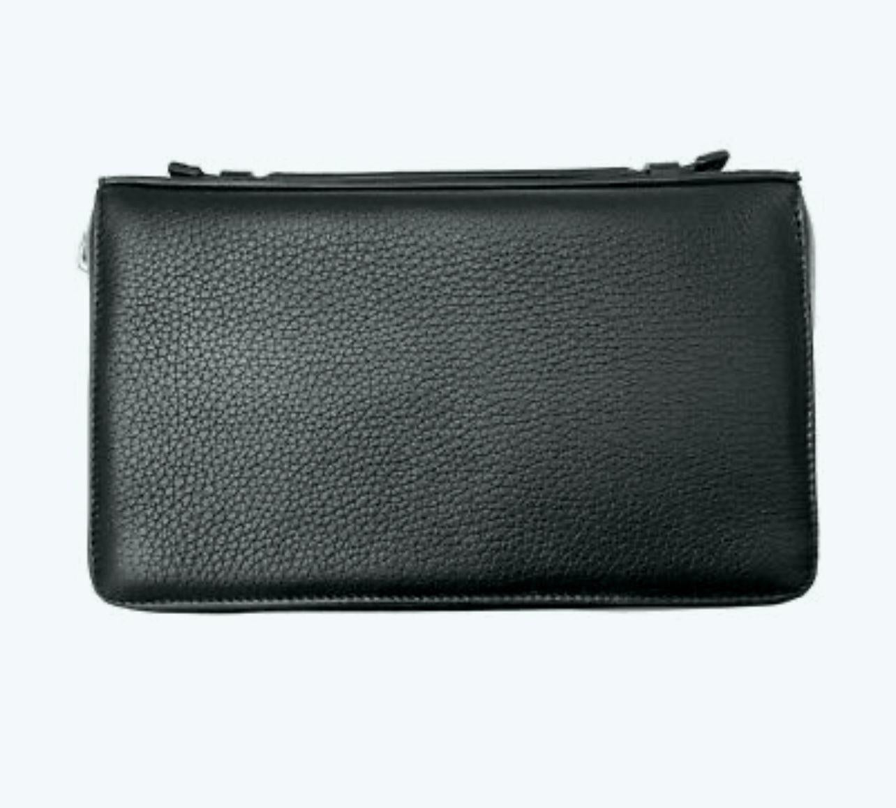 Black Leather Travel Wallet
