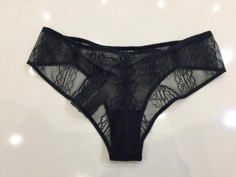 Chantal Thomass Tulle & Lace Frill Half Cup Bra & Brief Set
