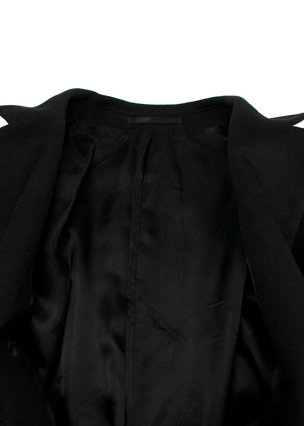 Torrente Black Wool Longline Coat