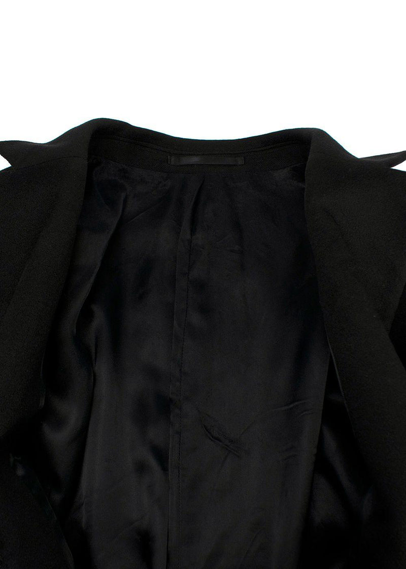 Torrente Black Wool Longline Coat