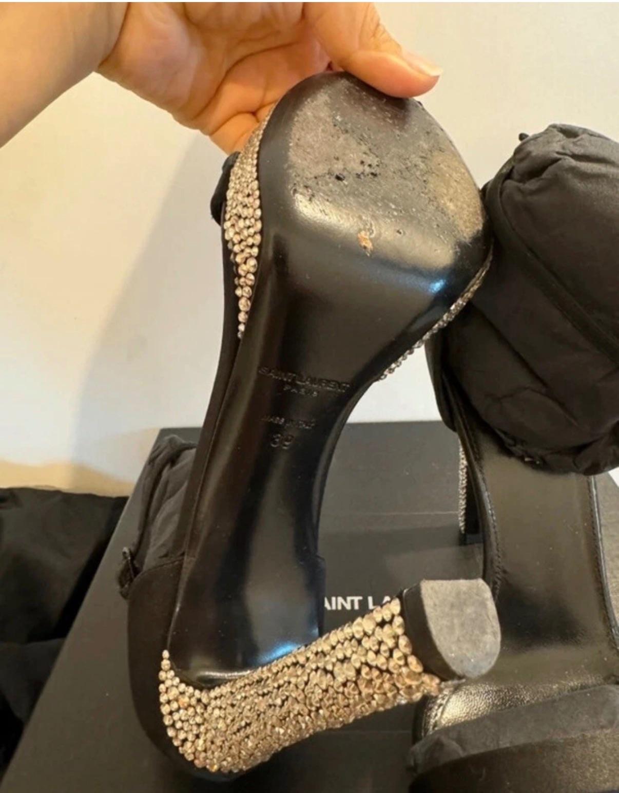 Saint Laurent Crystal Embellished Sandals