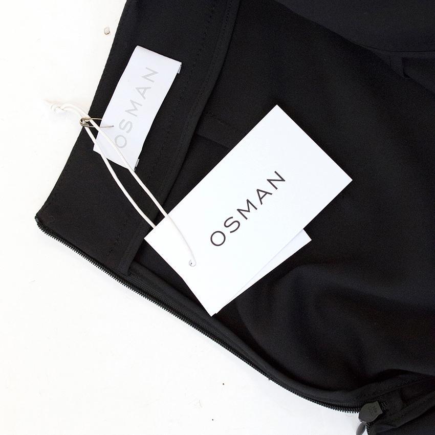 Osman black asymmetrical skirt with pockets