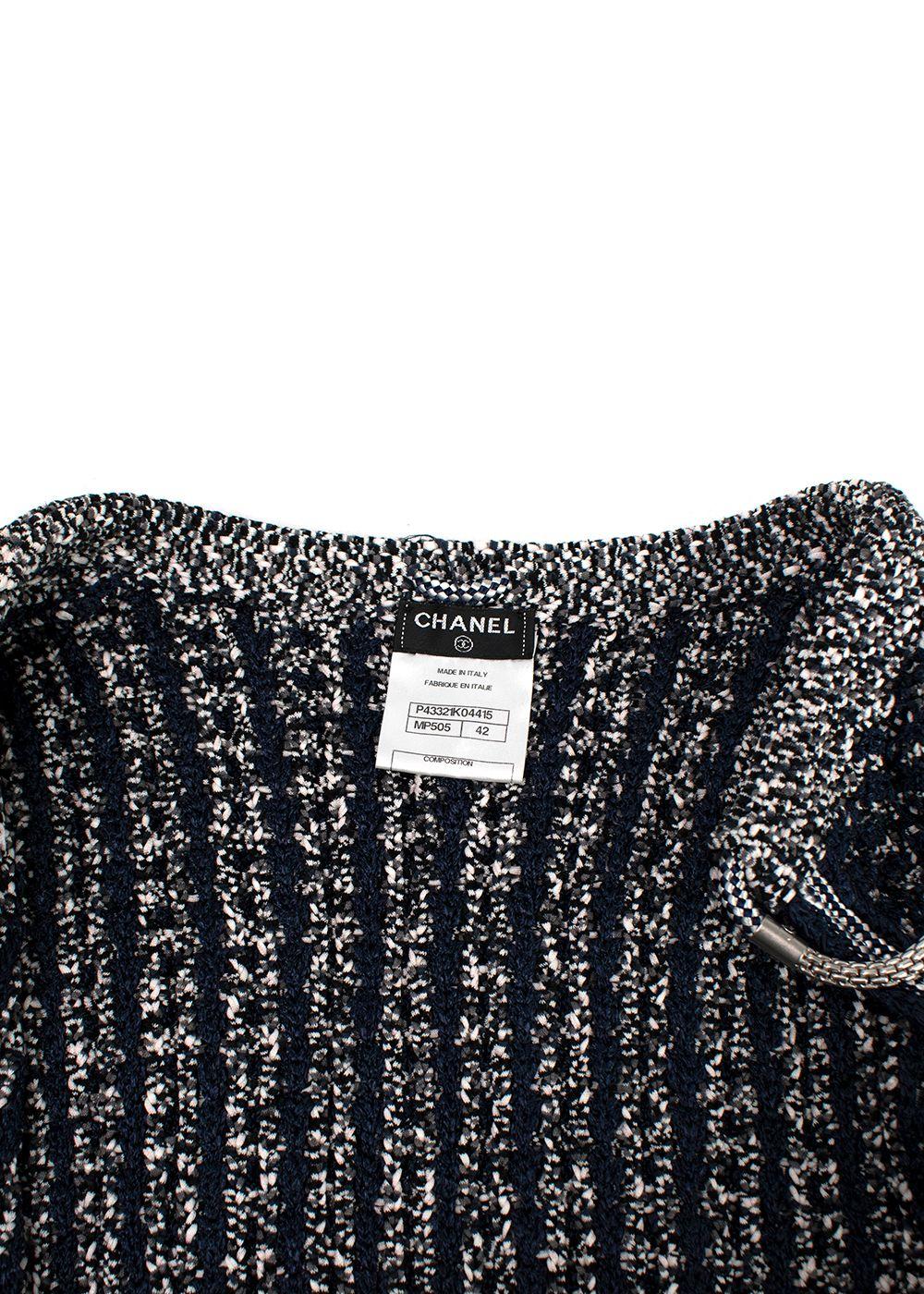 Chanel Navy Cotton Blend Knitted Cardigan