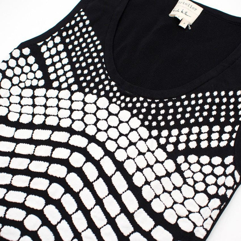 Artelier Nicole Miller Monochrome Knit Midi Dress