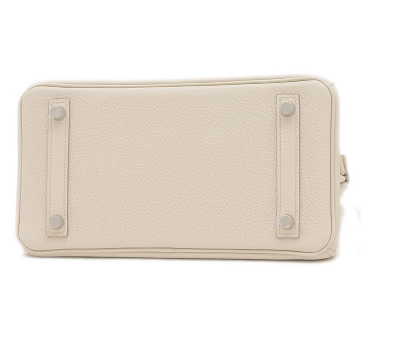 Hermès Cream Birkin 25 in Taurillon Clemence