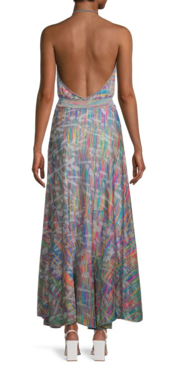 Missoni Multicoloured stretch-silk Halter Neck Dress