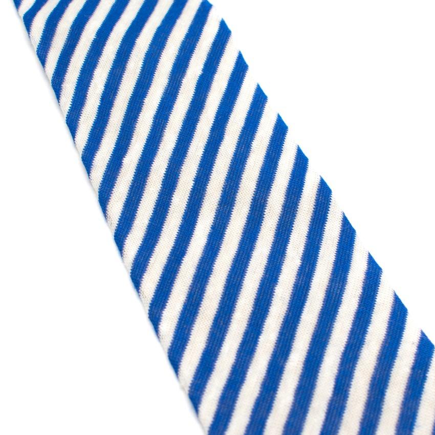 AD56 Milano Blue & White Striped Tie