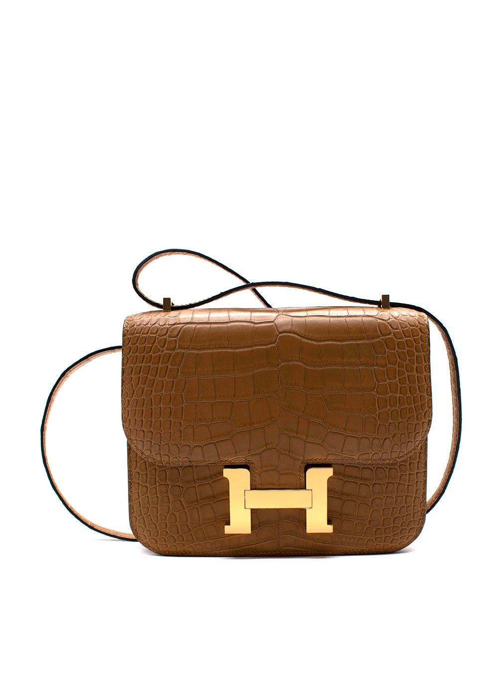 Hermes Constance 18 in Matte Alligator with Gold Hardware