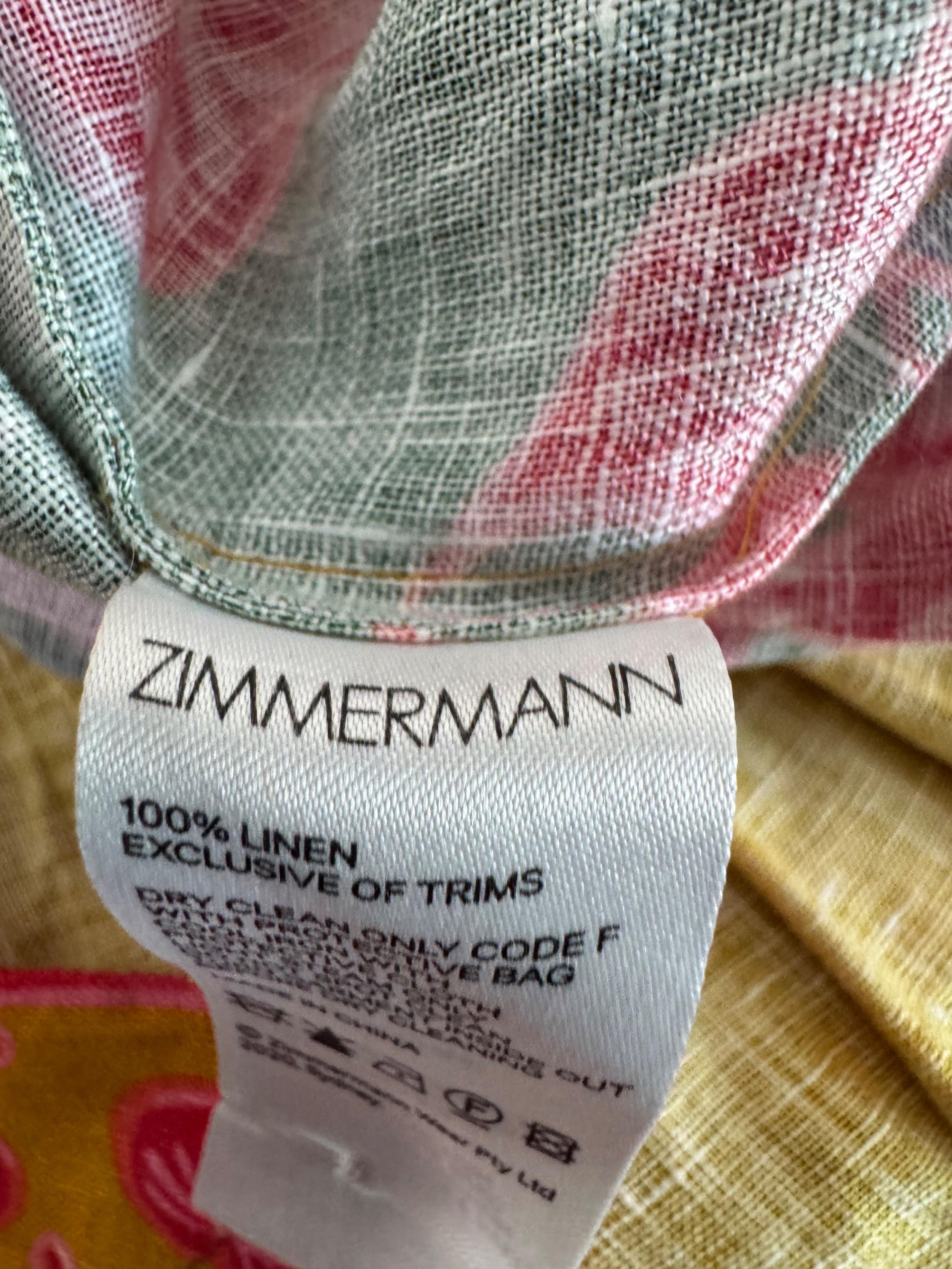 Zimmermann Orange Lovestruck Mini Dress