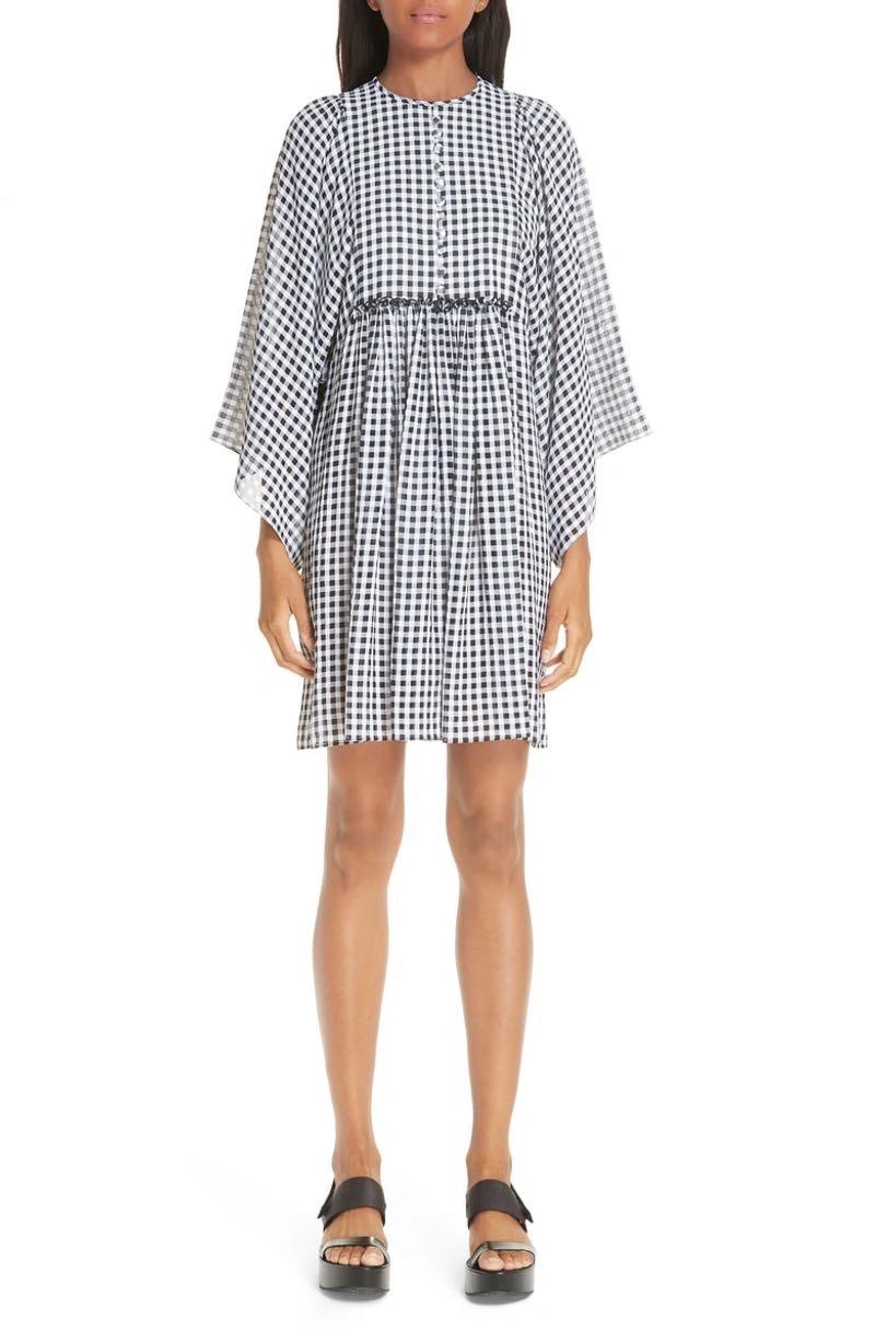 Michael Kors Collection Gingham Seersucker Dress