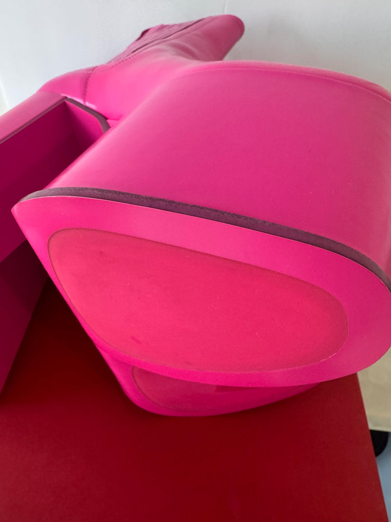 Valentino Pink Platform Ankle Chelsea Boots