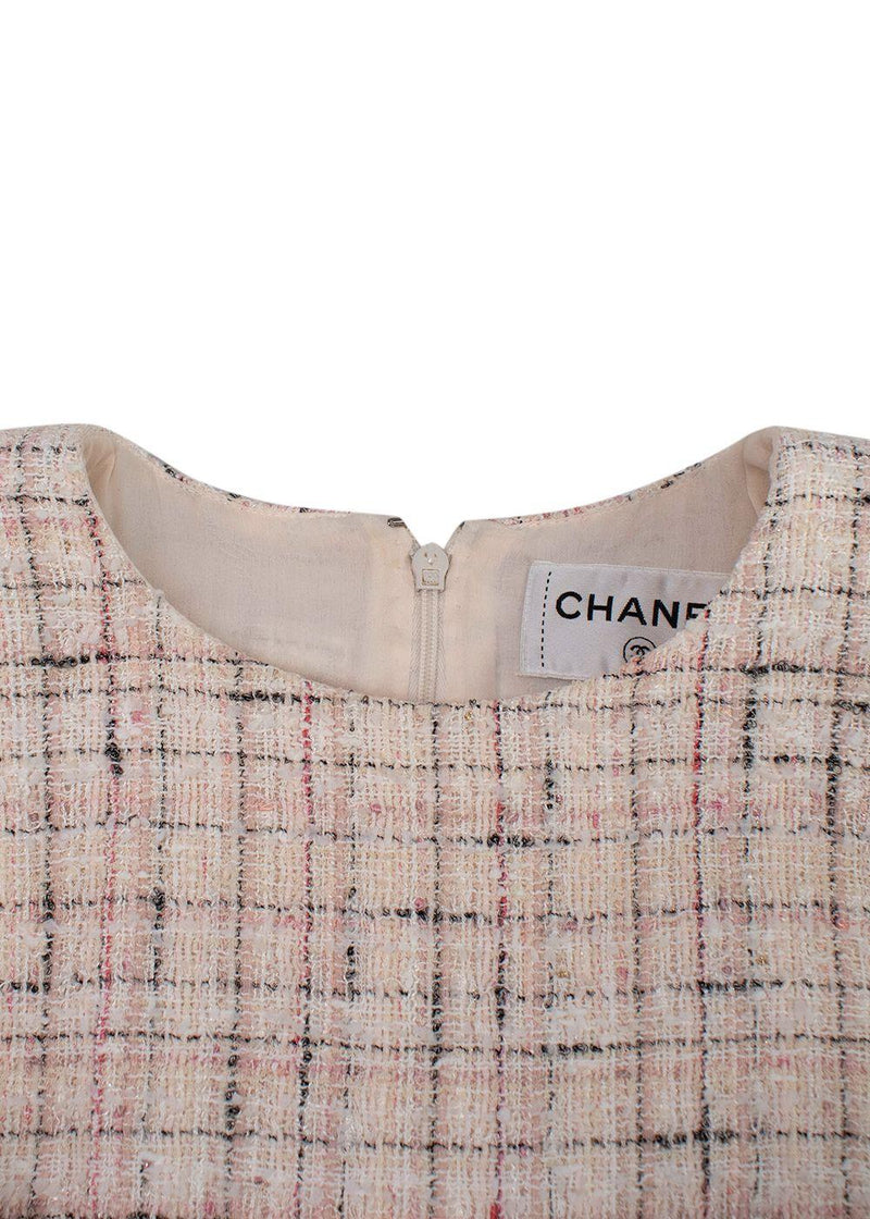 Chanel Baby Pink Tweed Mini Dress