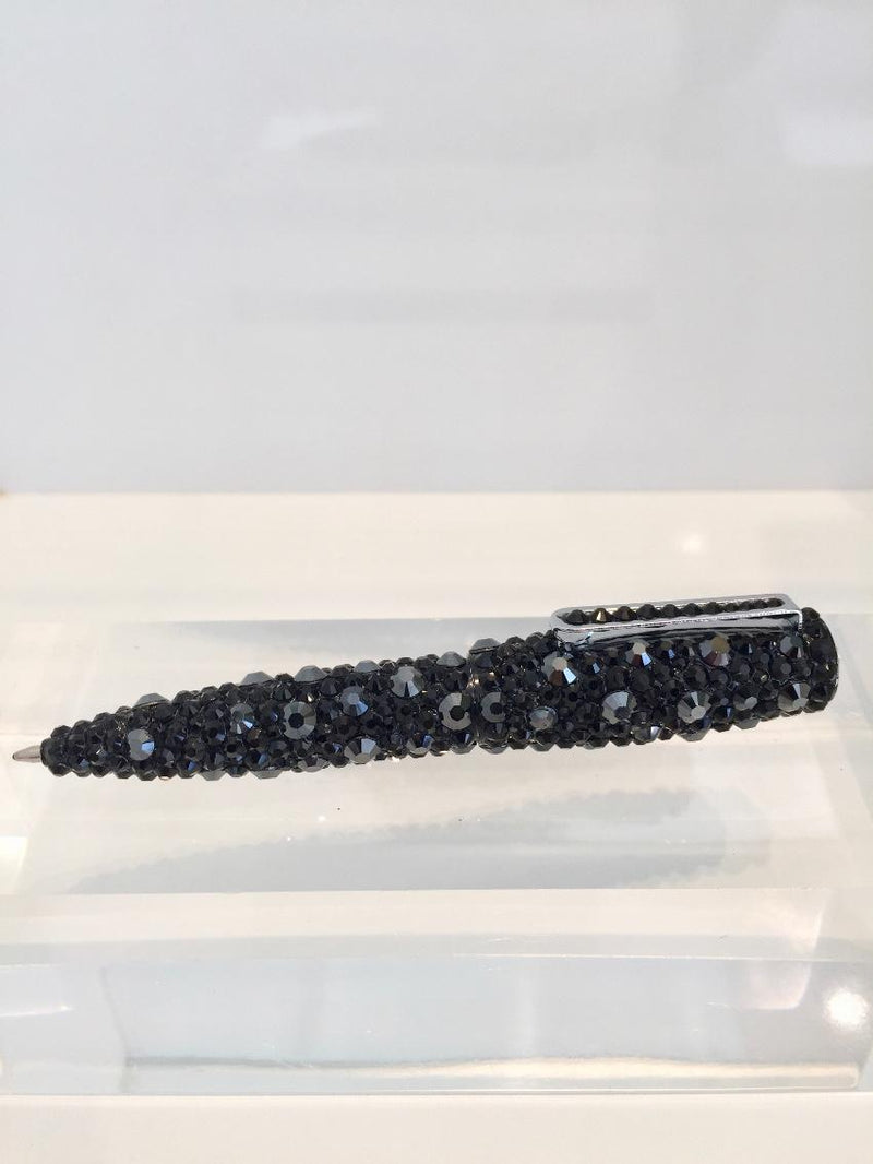 Ambrosia Paris Black Swarovski Crystal Ball Point Pen