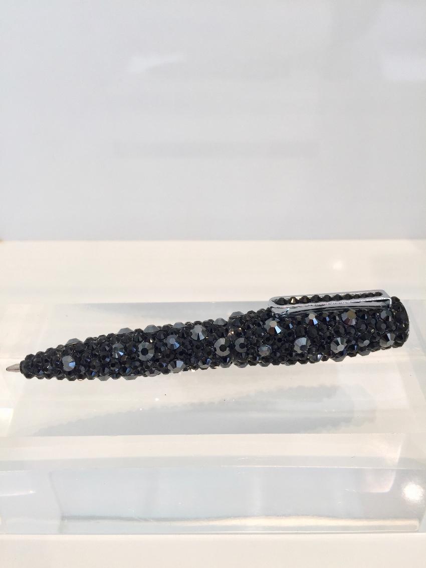 Ambrosia Paris Black Swarovski Crystal Ball Point Pen