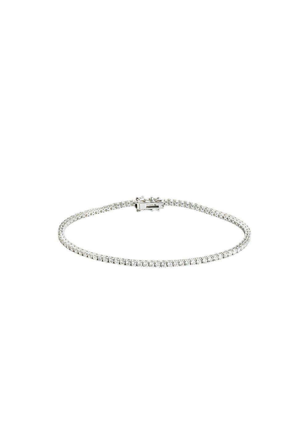 18ct white gold & white diamond Tennis bracelet TDW 2.03ct