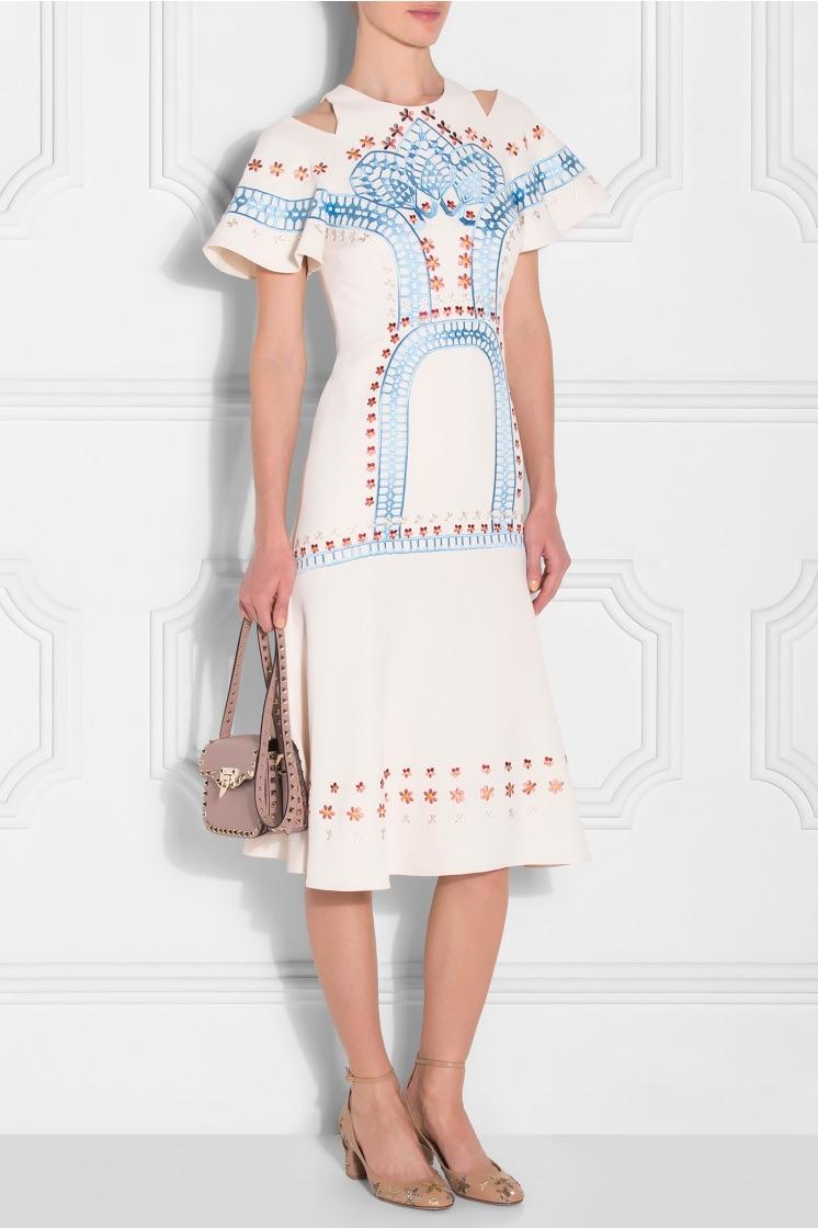 Temperley London Cream Embroidered Juniper Dress