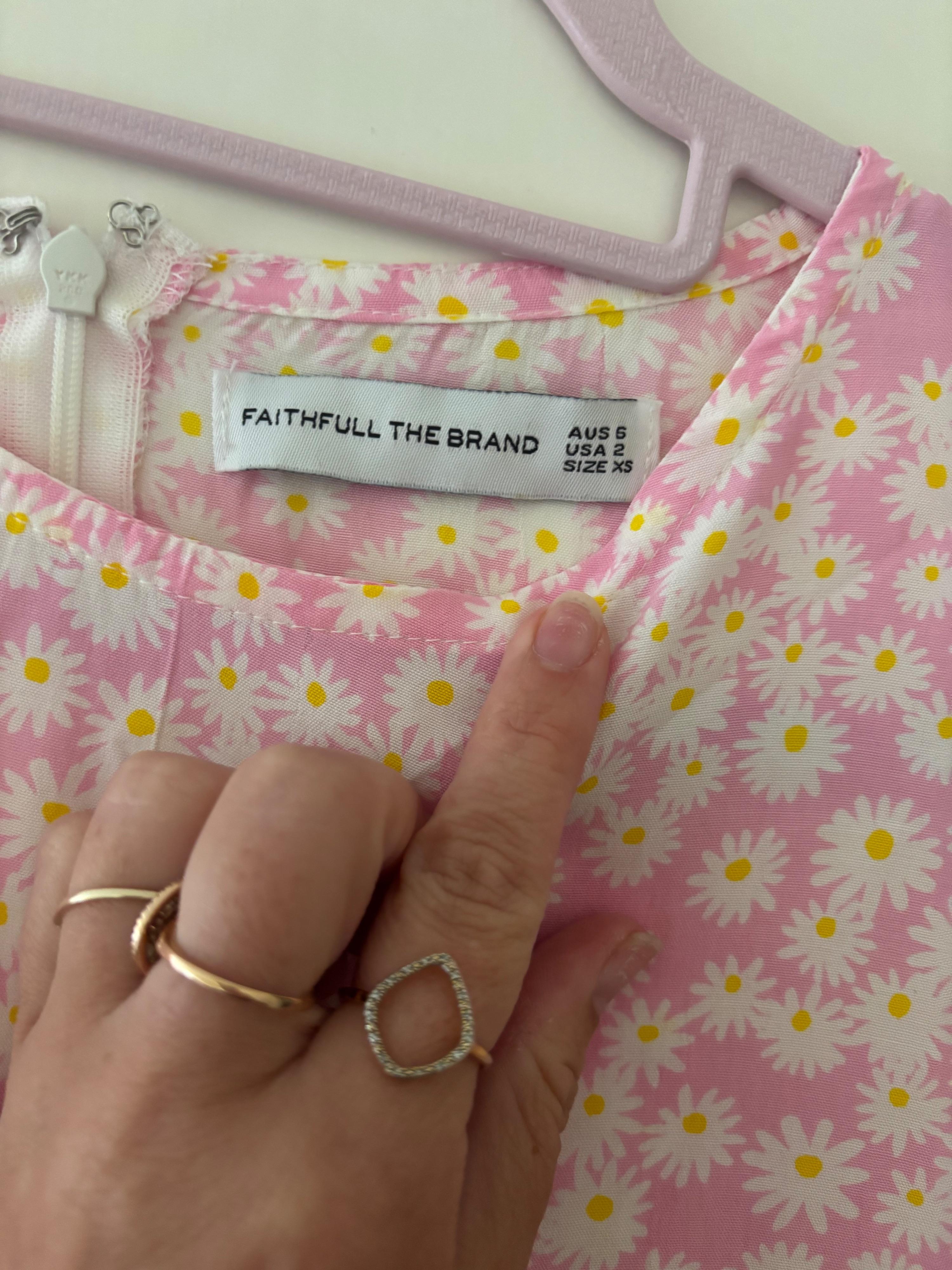 Faithful The Brand  Pink Cotton Mini Dress