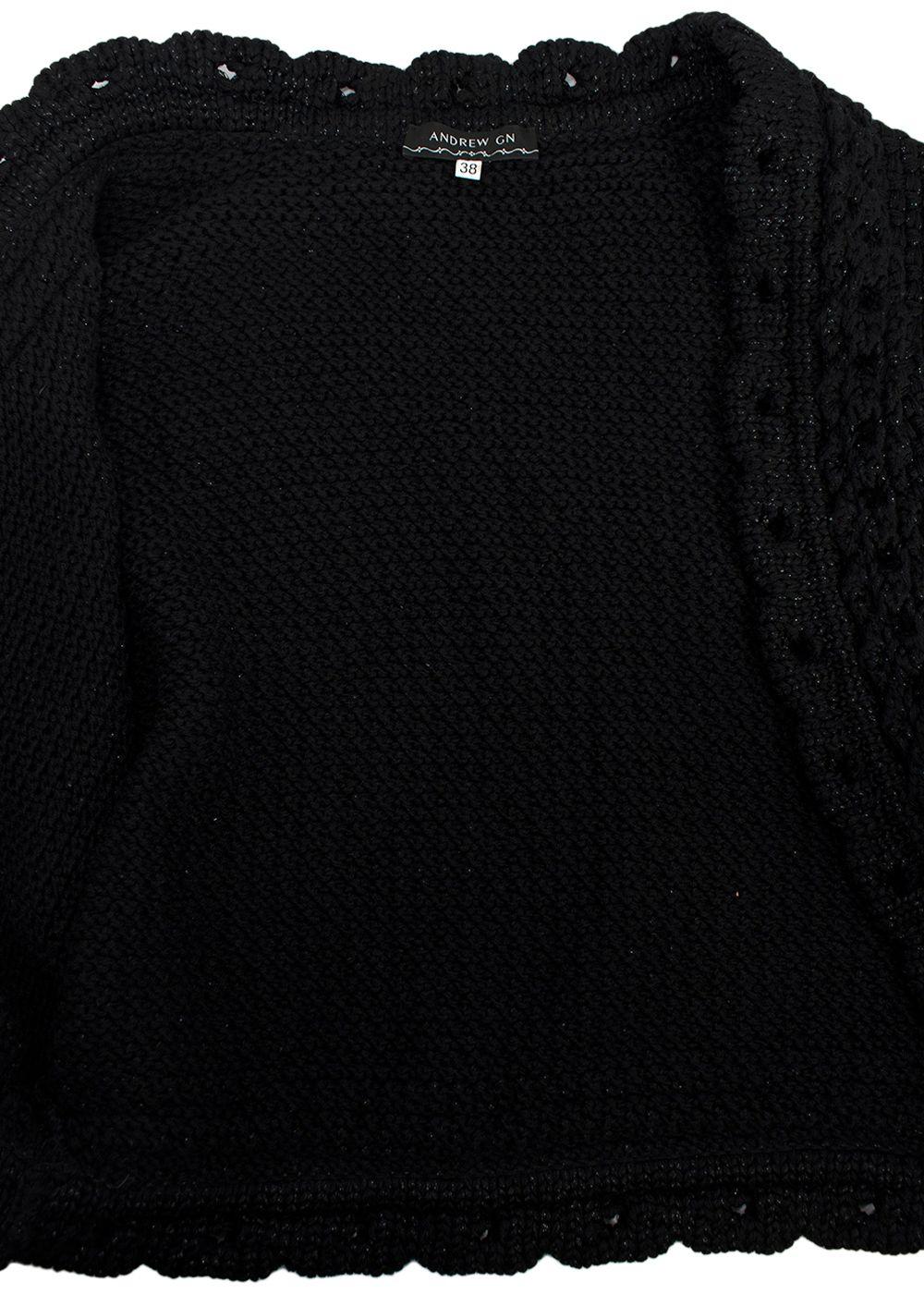 Andrew GN Black Sparkle Cardigan