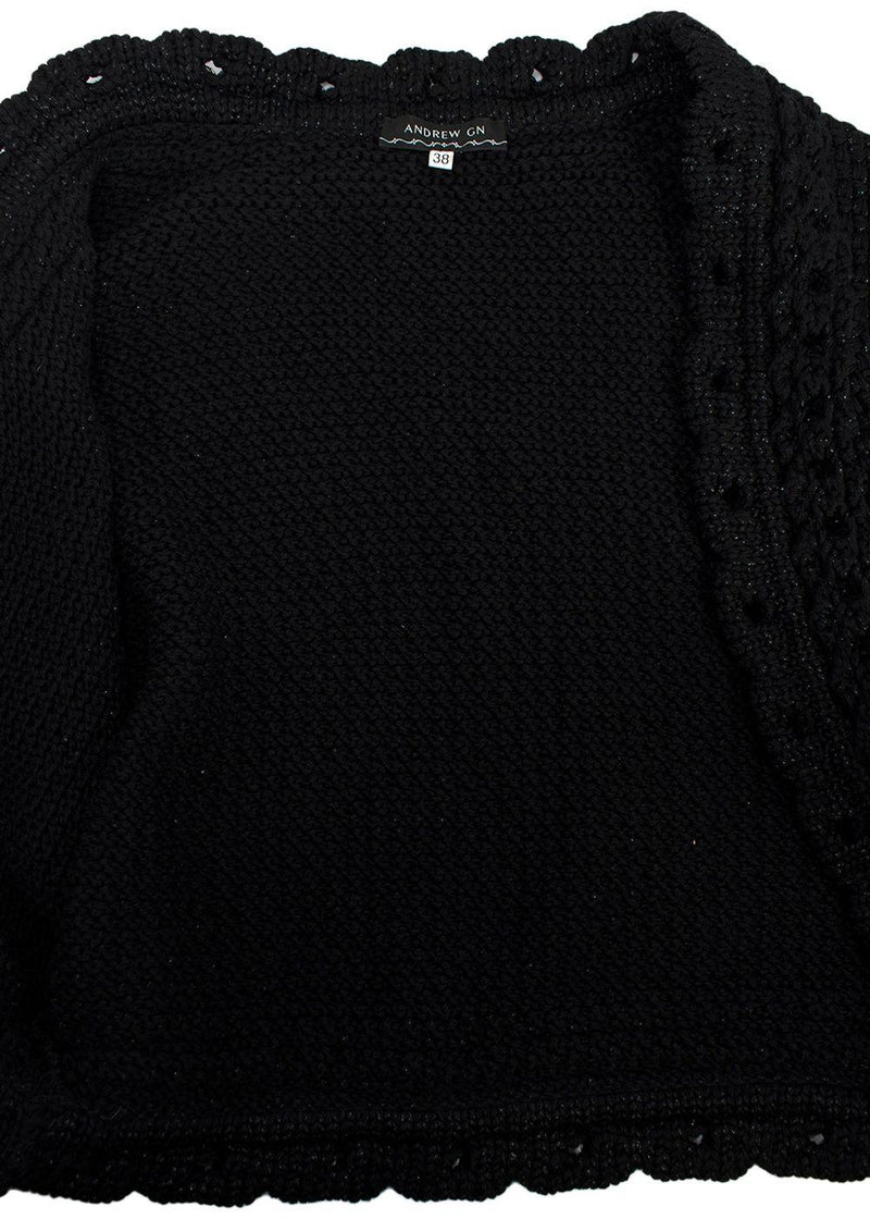 Andrew GN Black Sparkle Cardigan