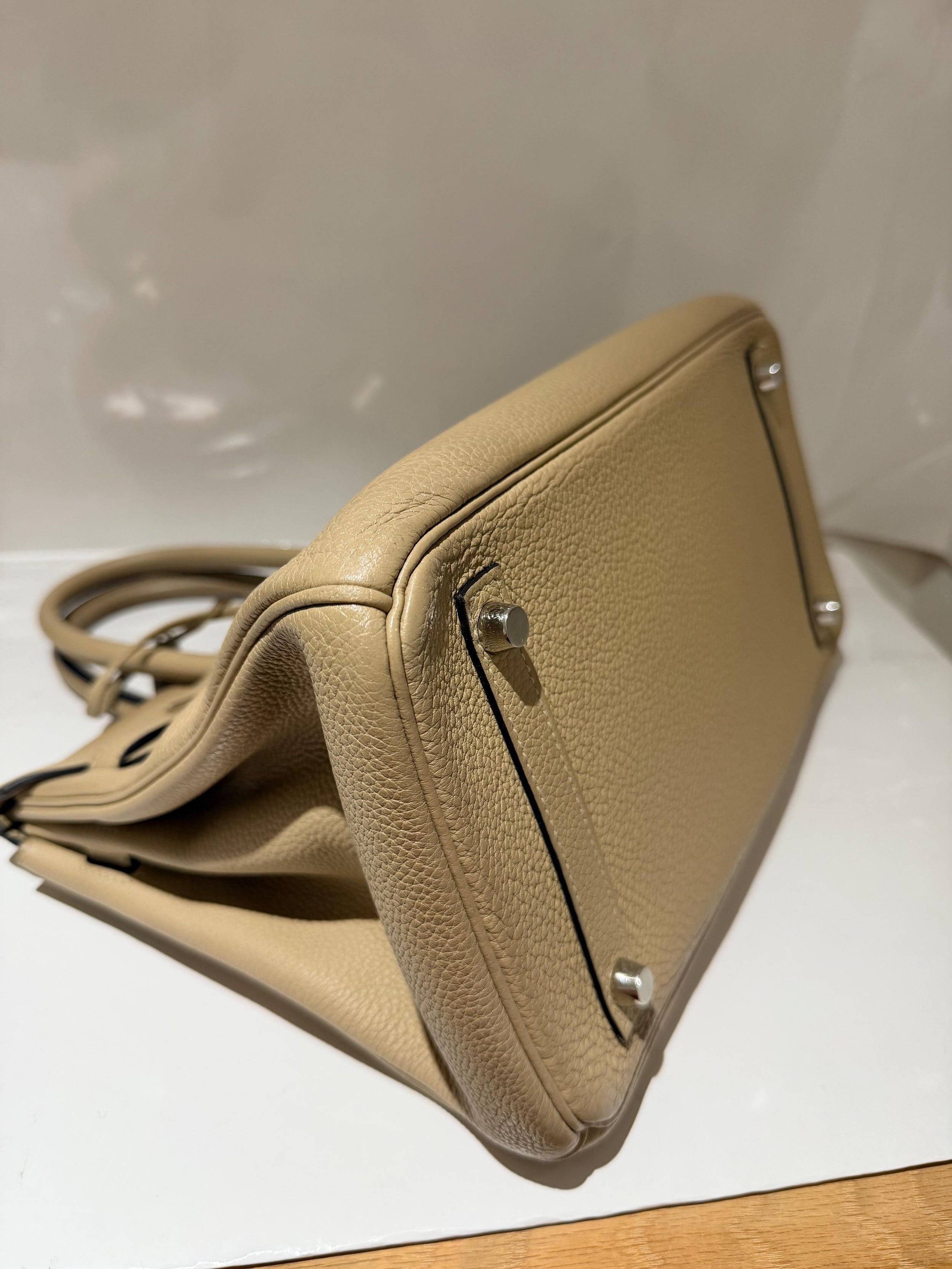 Hermes Trench Togo Leather Birkin 30 Bag