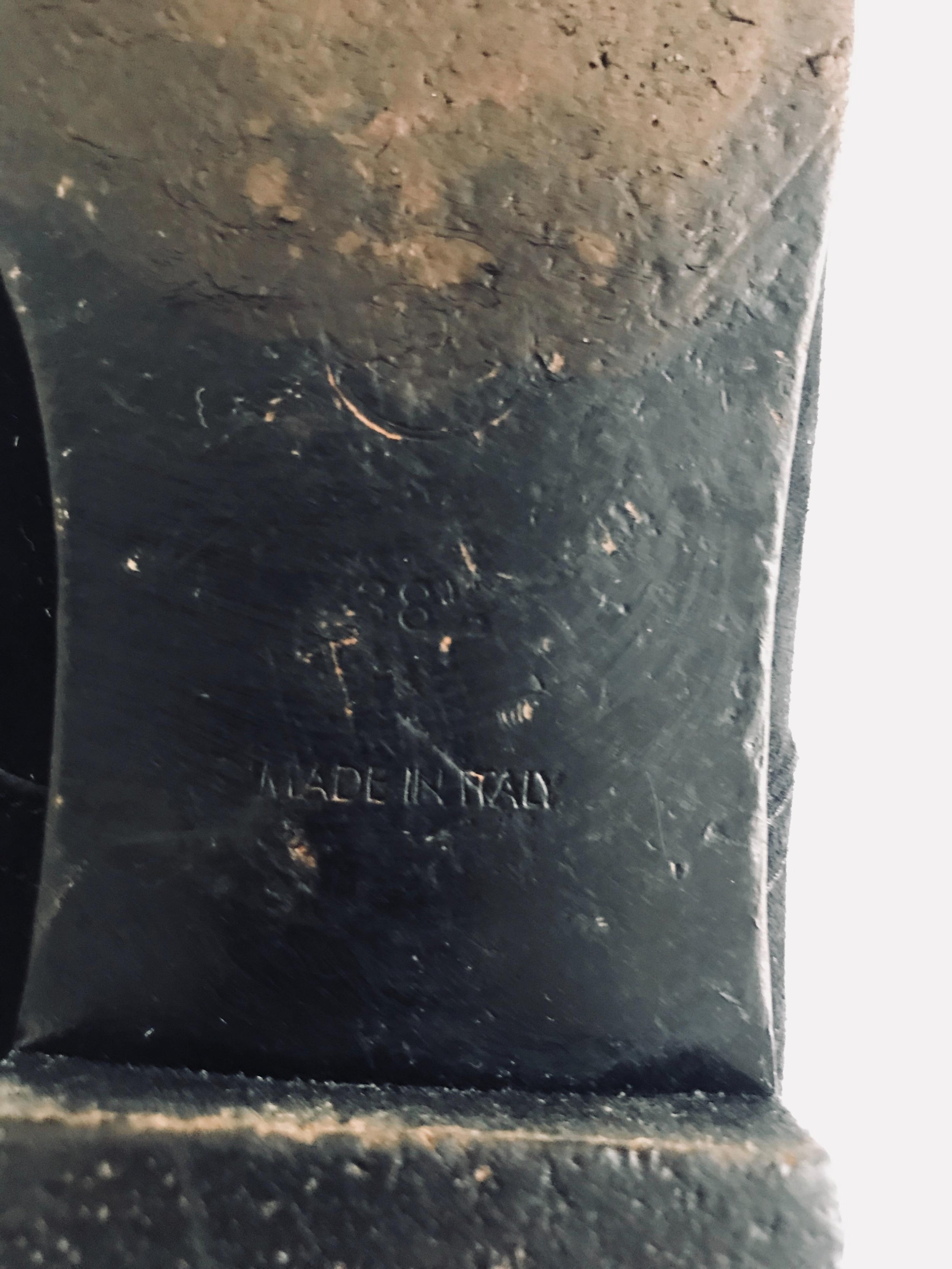 Vintage Black Suede Point Toe Oxford Shoes
