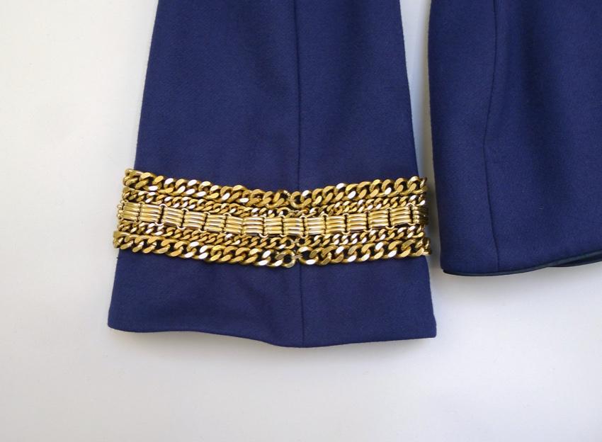 Alexander McQueen Blue Military Double Breasted Jacket