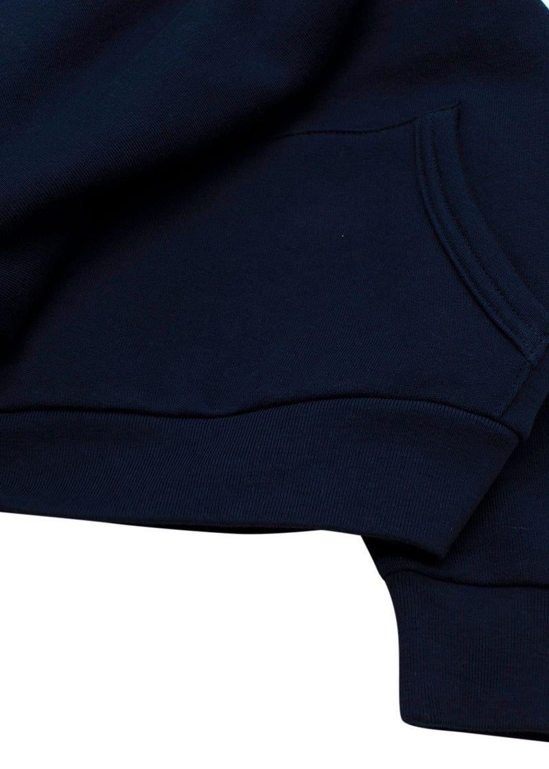 Polo Ralph Lauren Navy Cricket-Striped Hooded Sweatshirt
