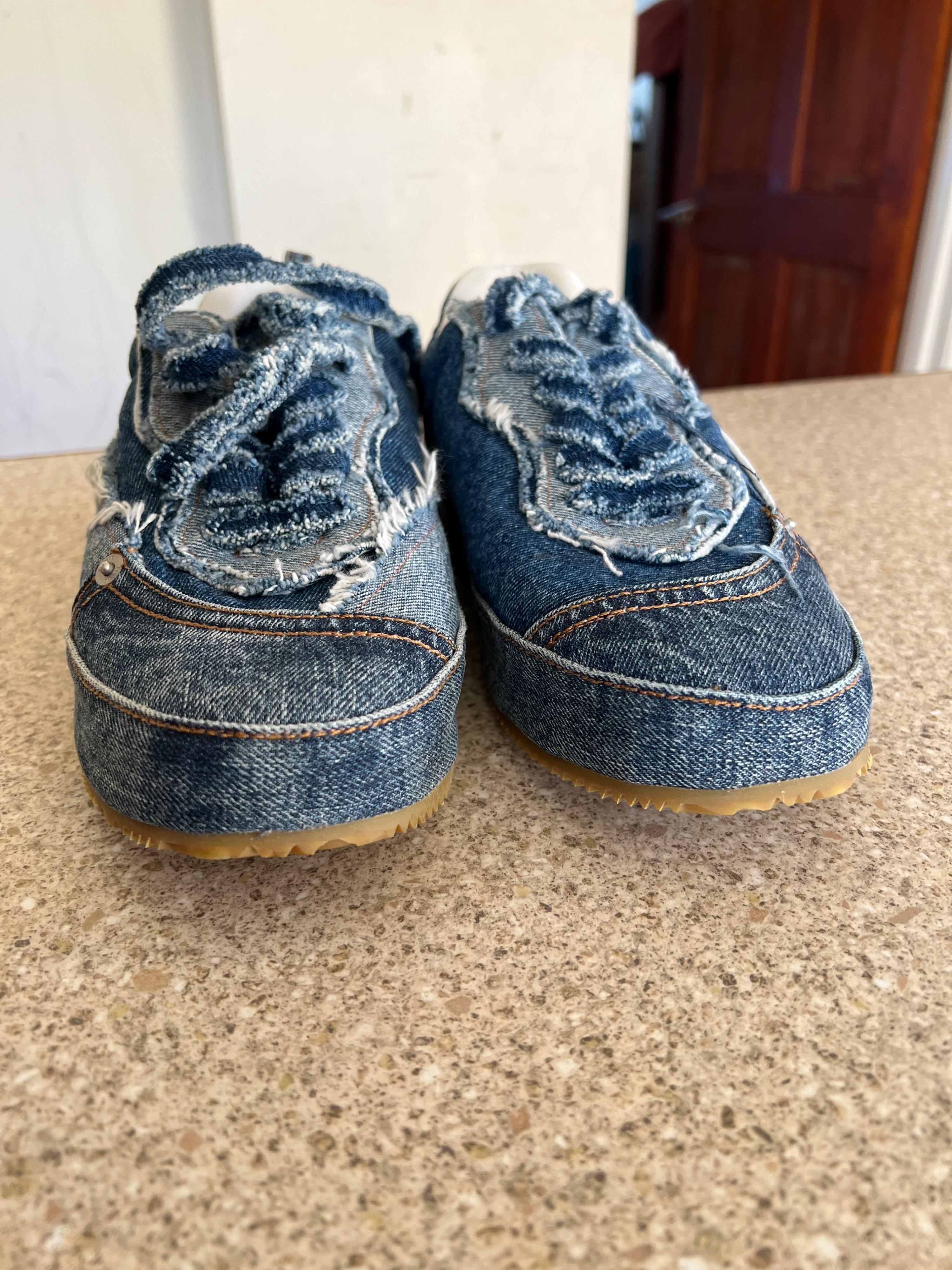 Deconstructed Denim Sneakers