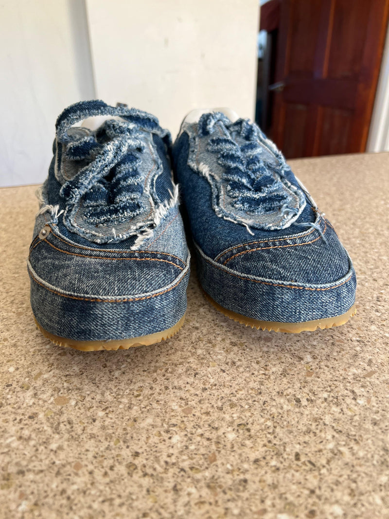 Deconstructed Denim Sneakers