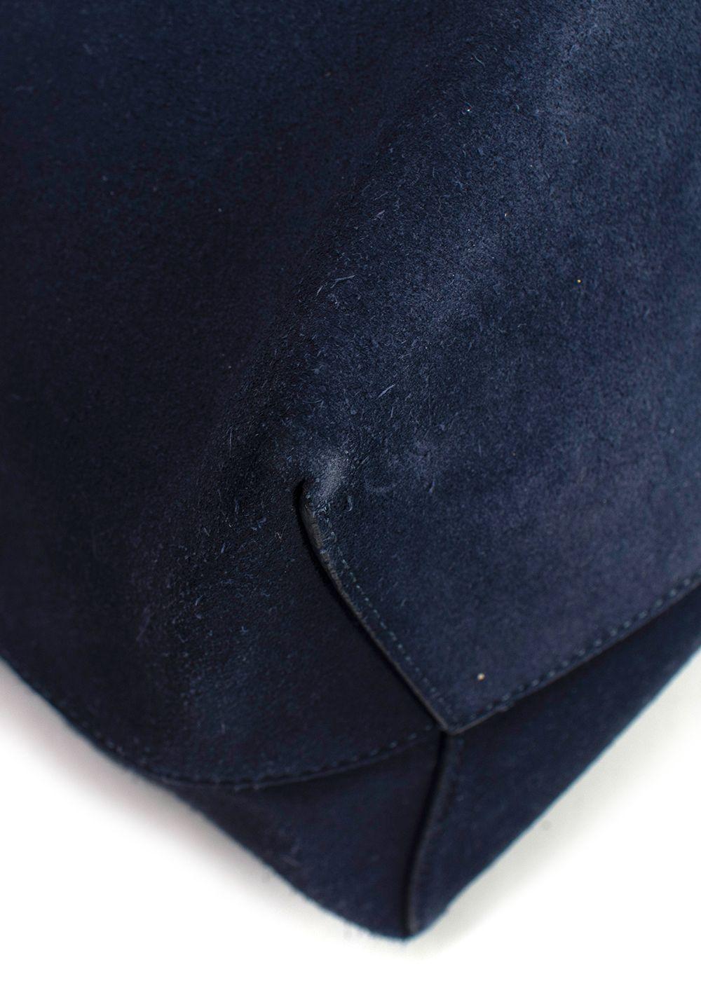 Mansur Gavriel Navy Suede Bucket Bag