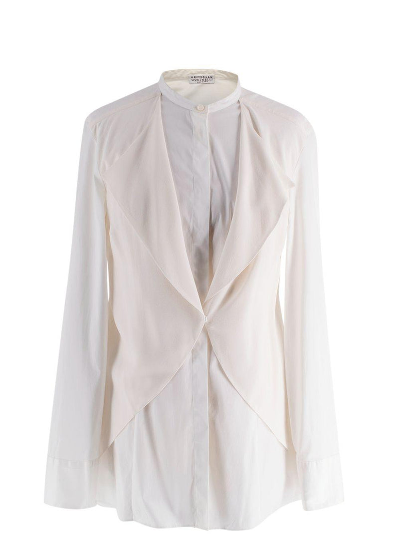 Brunello Cucinelli Double Layered Beige Shirt