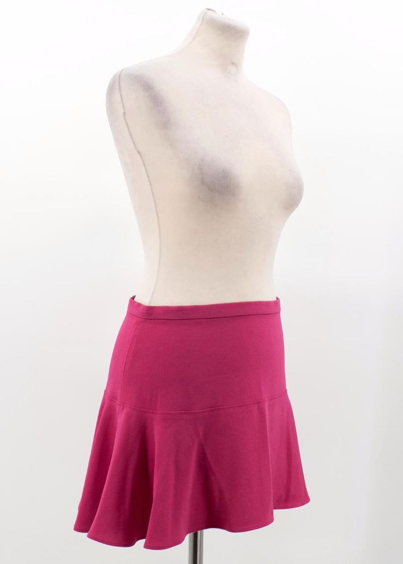 Joseph Pink Crepe Stretch Mini Skirt