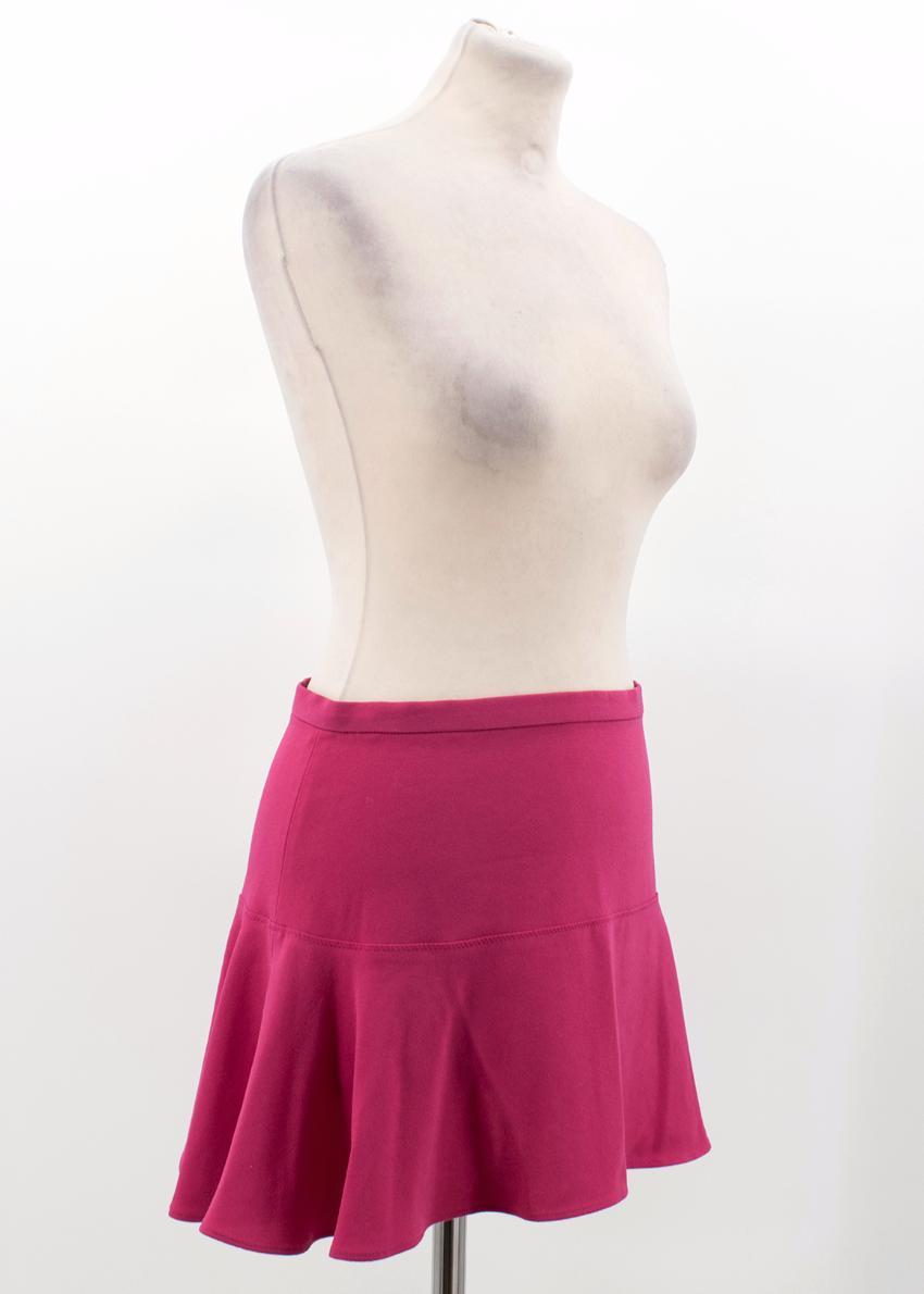 Joseph Pink Crepe Stretch Mini Skirt