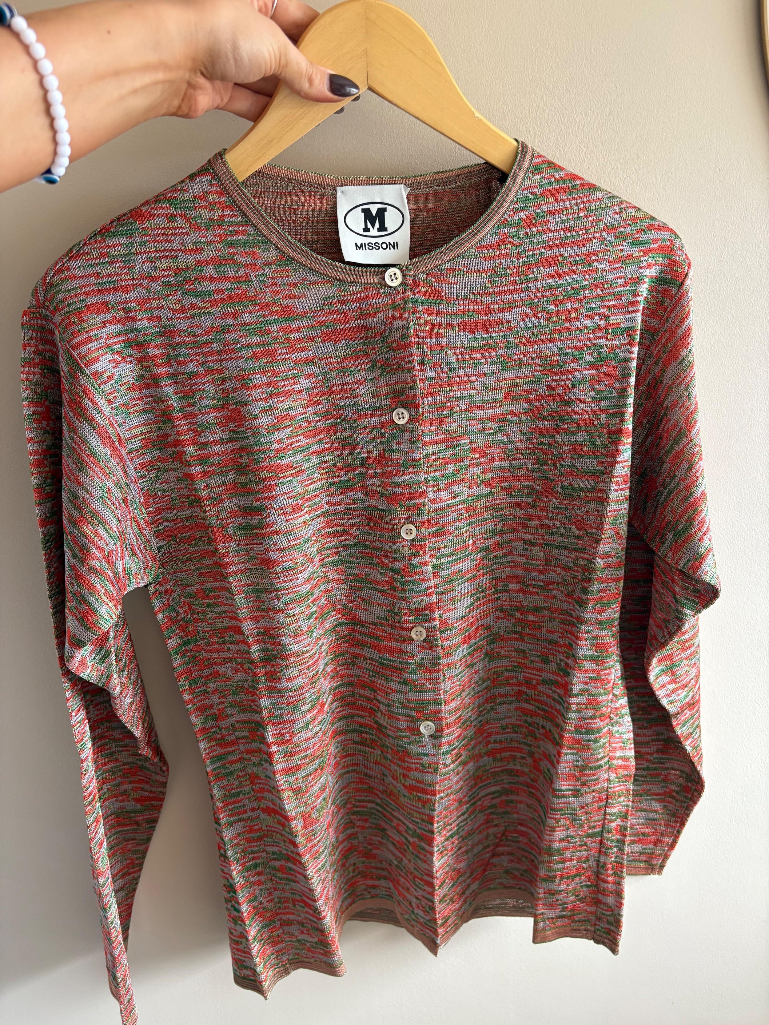 M Missoni Stretch Knit Cardigan