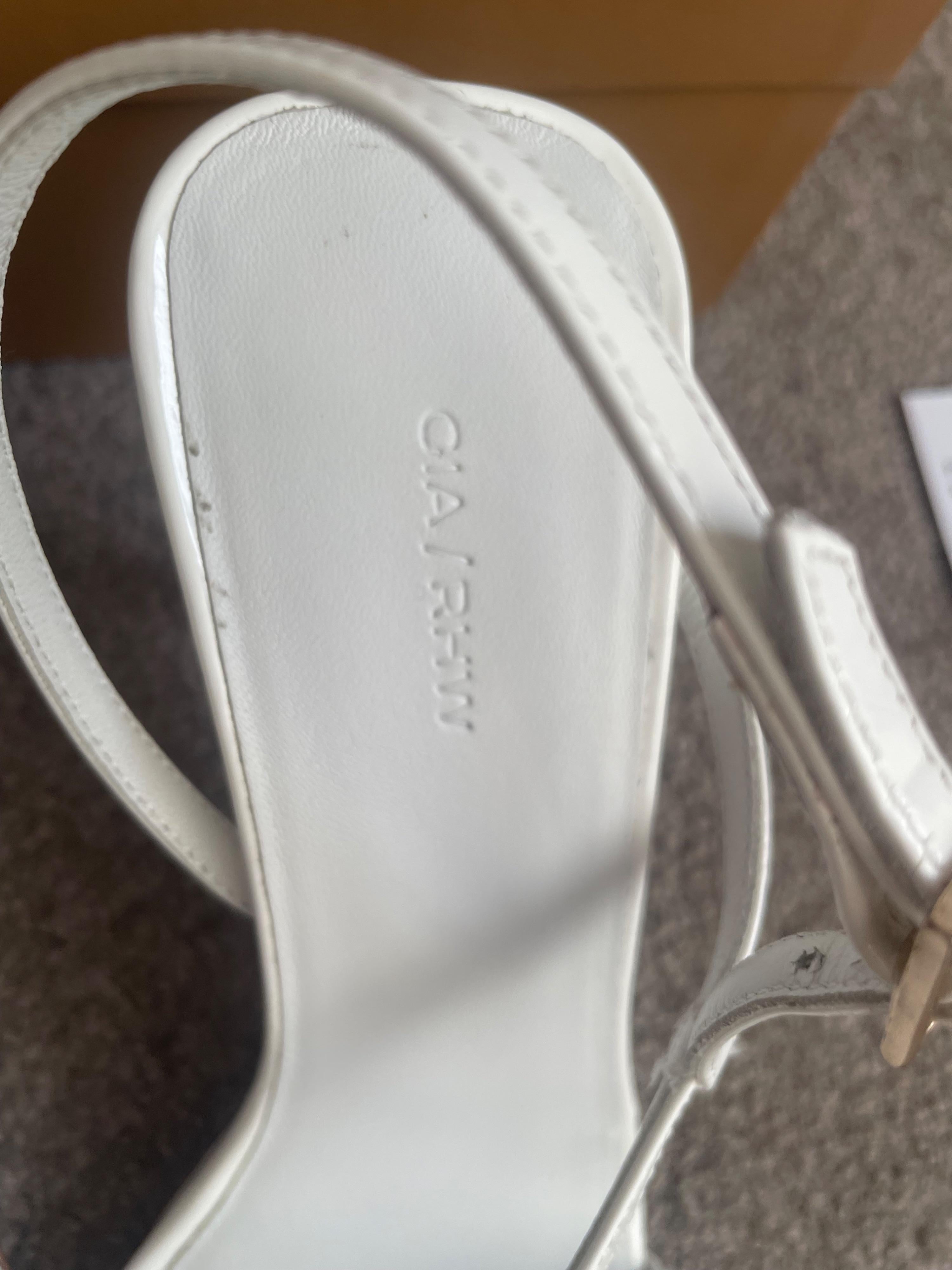 Gia Borghini White Rosie 5 Heels