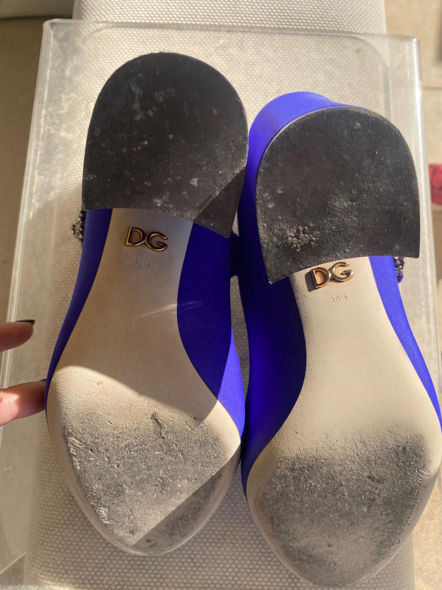Purple Lycra Mary-Jane Pumps