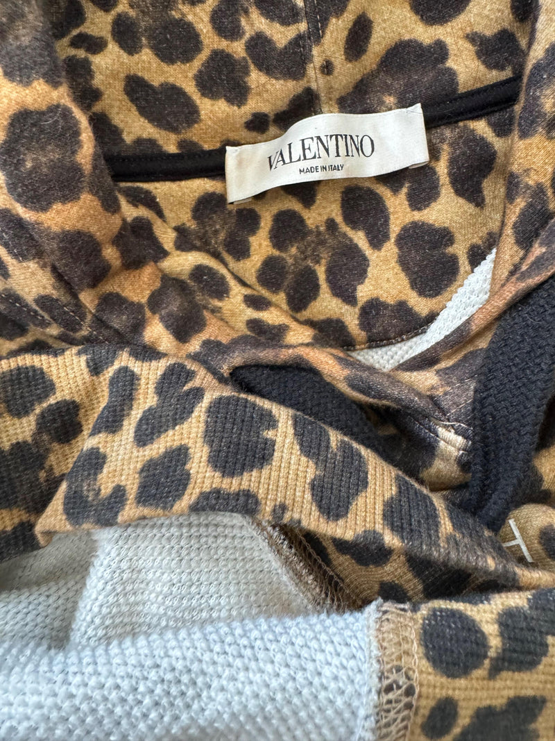 Oversized Leopard Print Hoodie