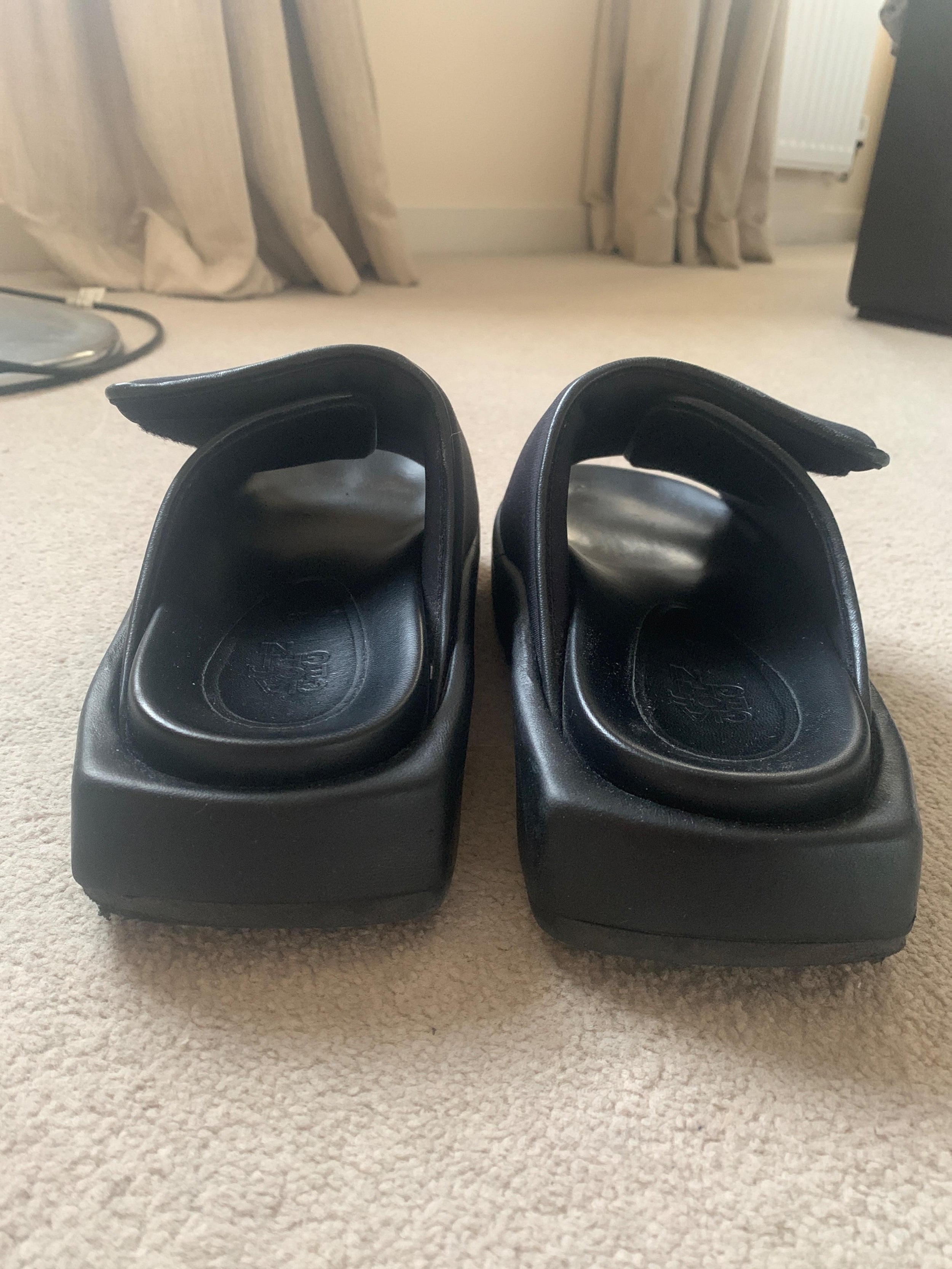 Gia Borghini Gia 1 leather-trimmed slides