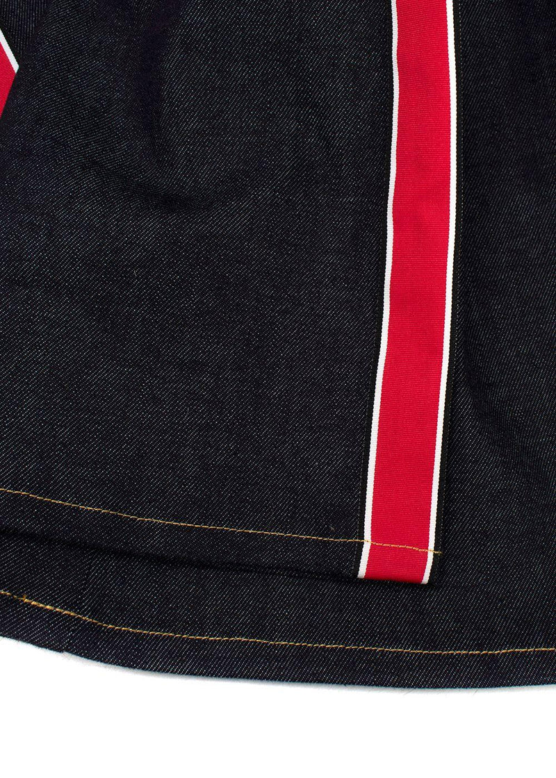 Diane von Furstenberg Red Side Panel Denim Jeans