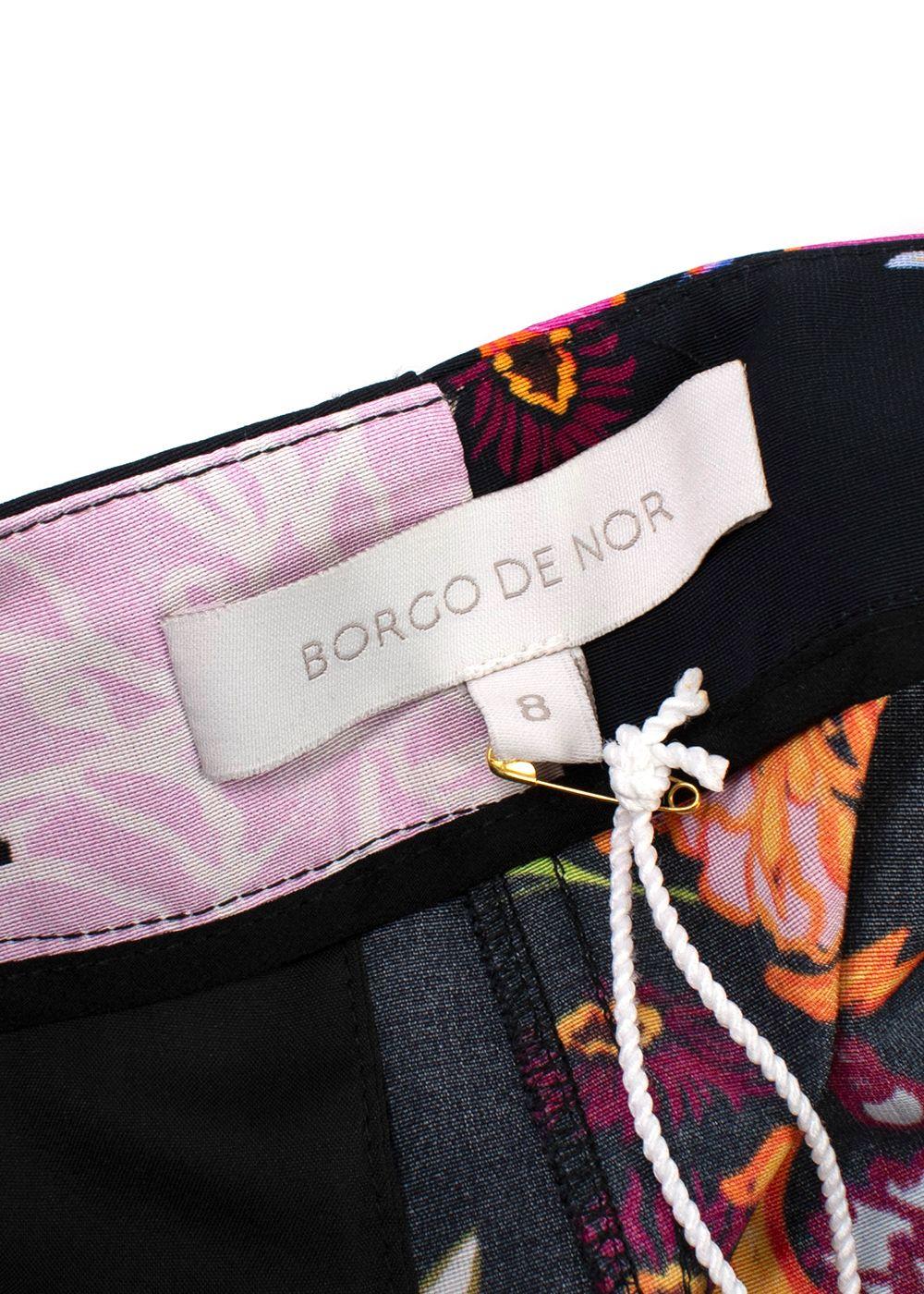 Borgo De Nor Morgan Taffeta Jardin Black Trousers