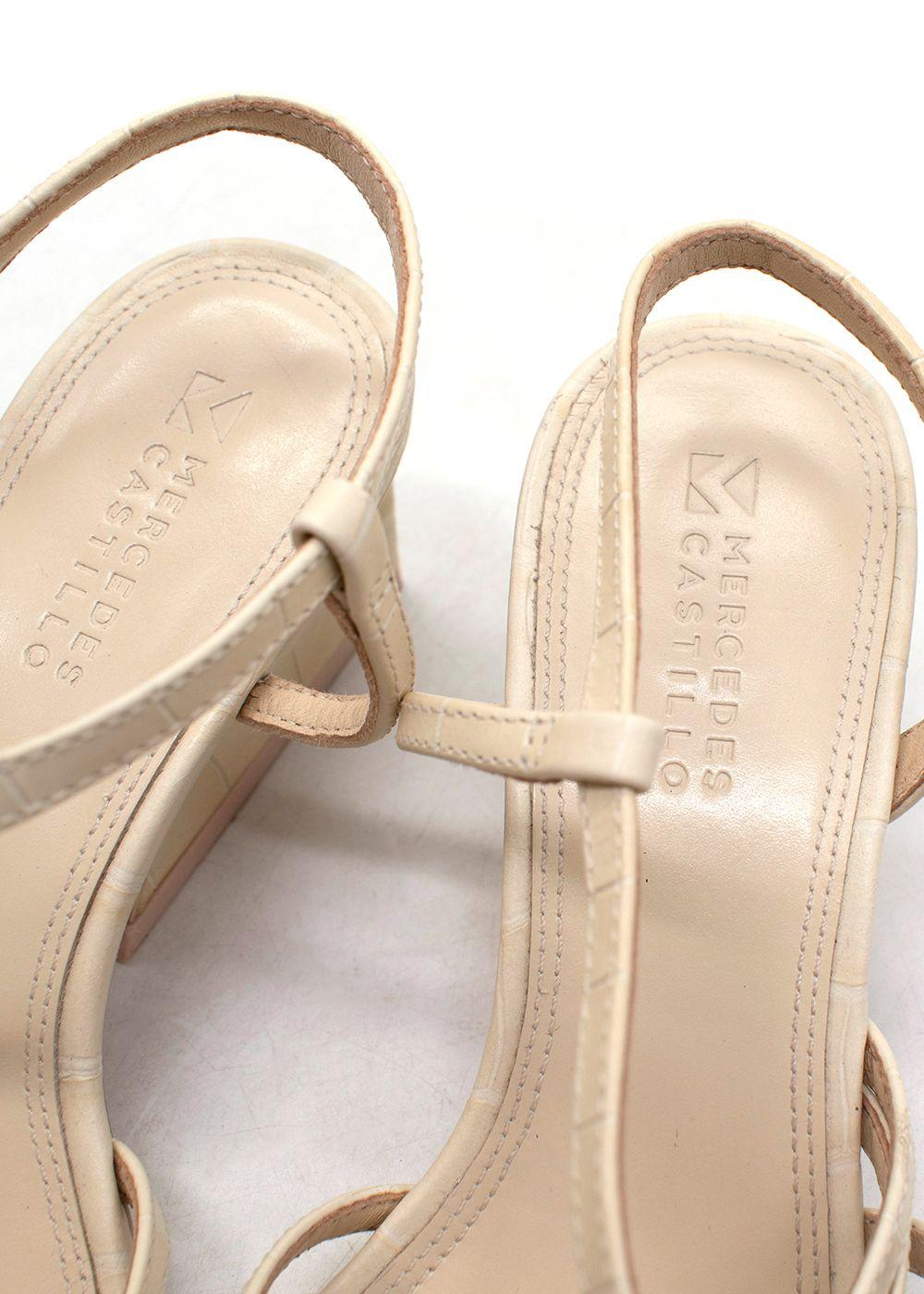 Mercedes Castillo Croc Embossed Kelise 65 Sandals
