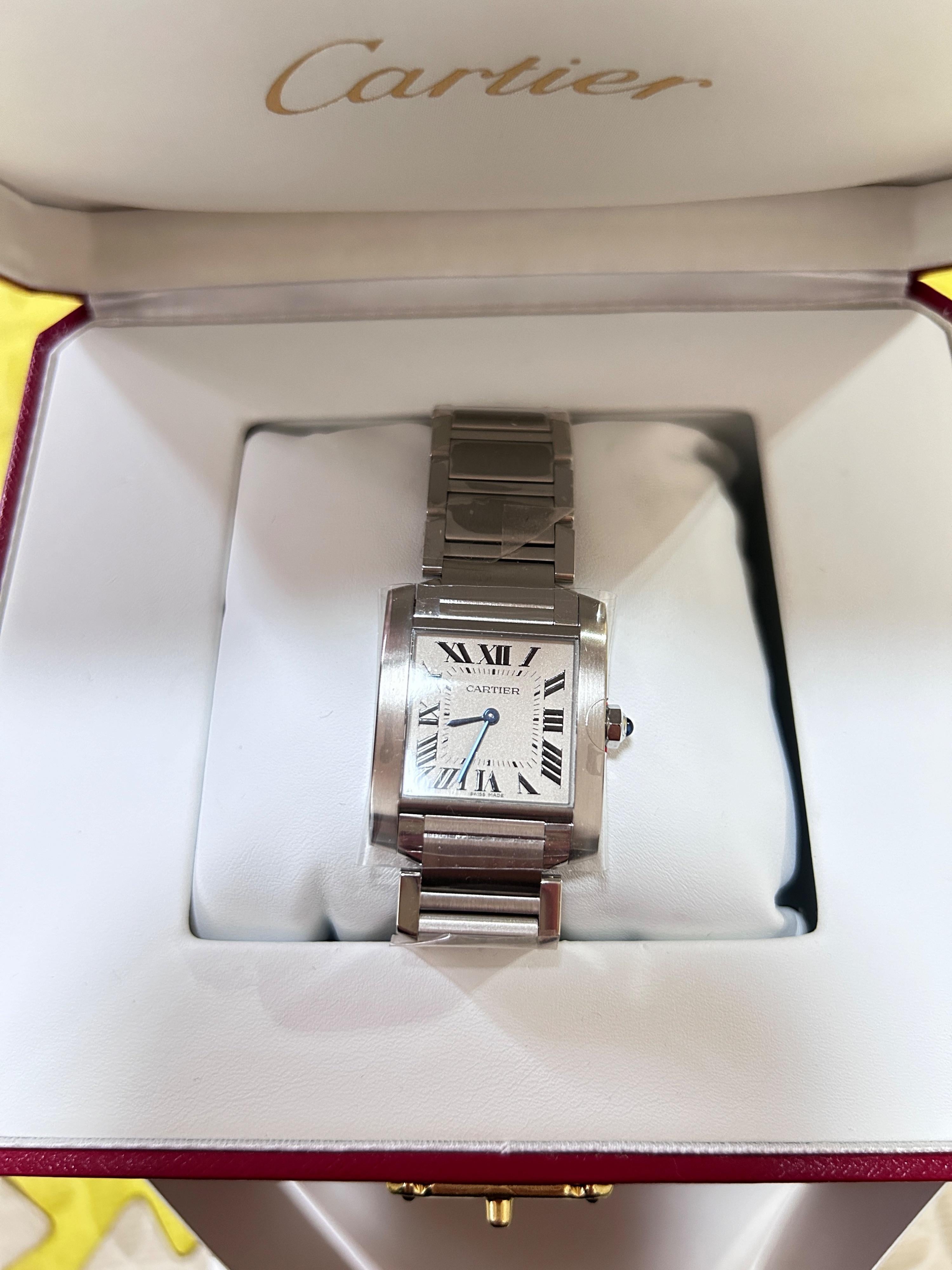 Cartier Stainless Steel Tank Watch