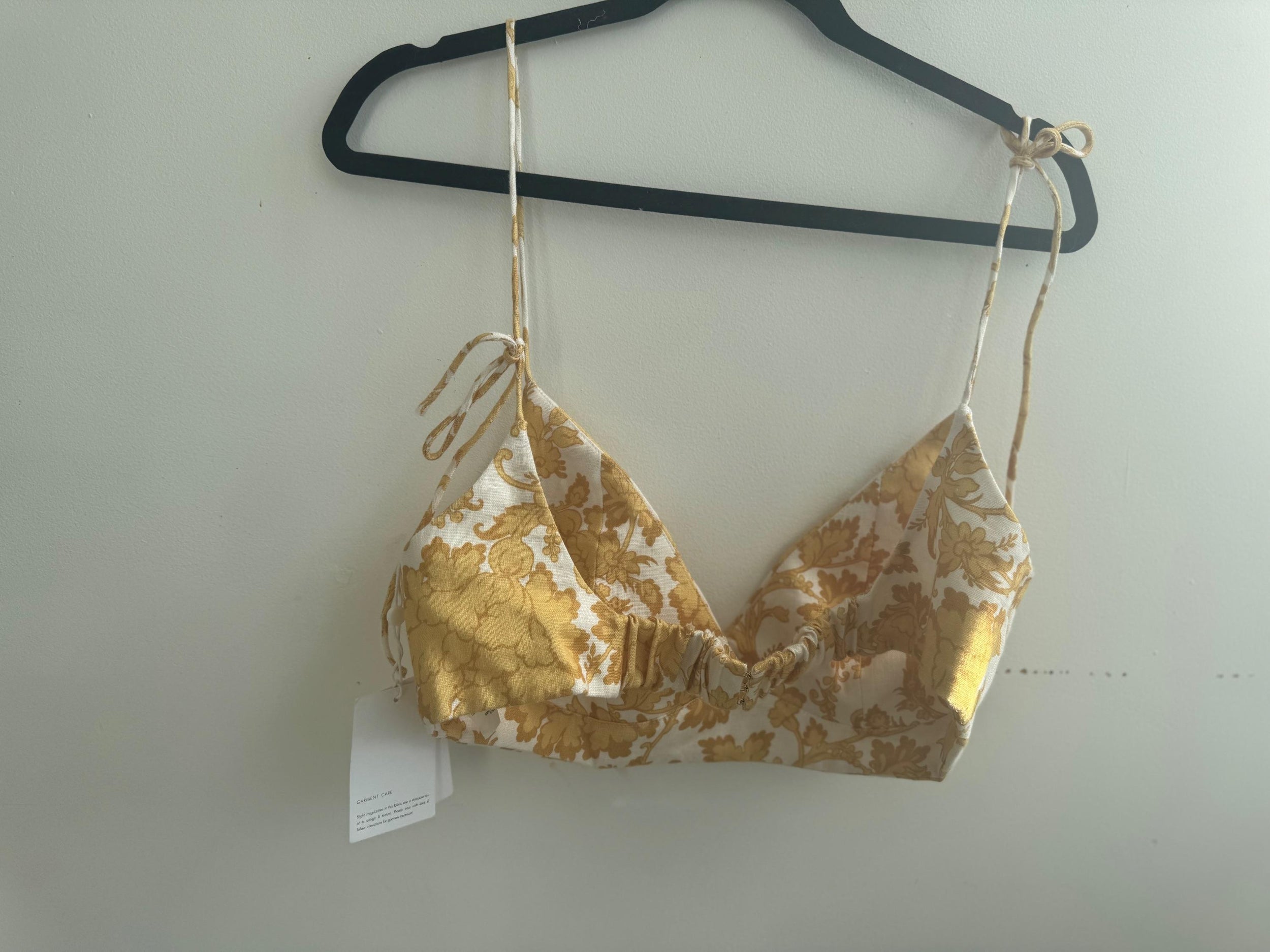 Floral Linen Bustier Top