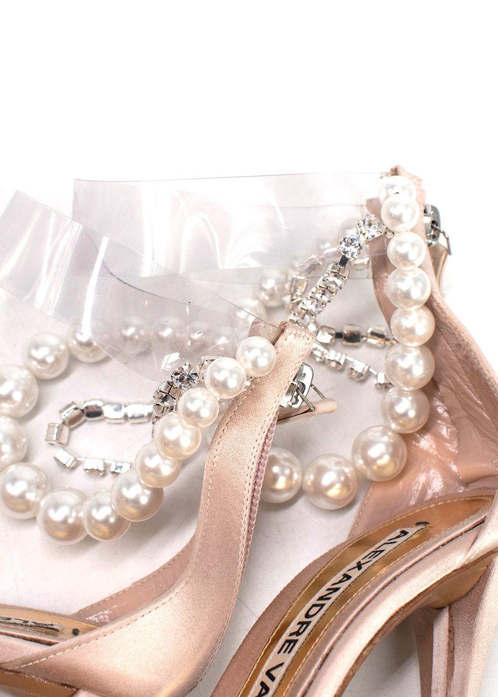 Alexandre Vauthier Coco Faux Pearl And Crystal-embellished Pvc And Suede Sandals
