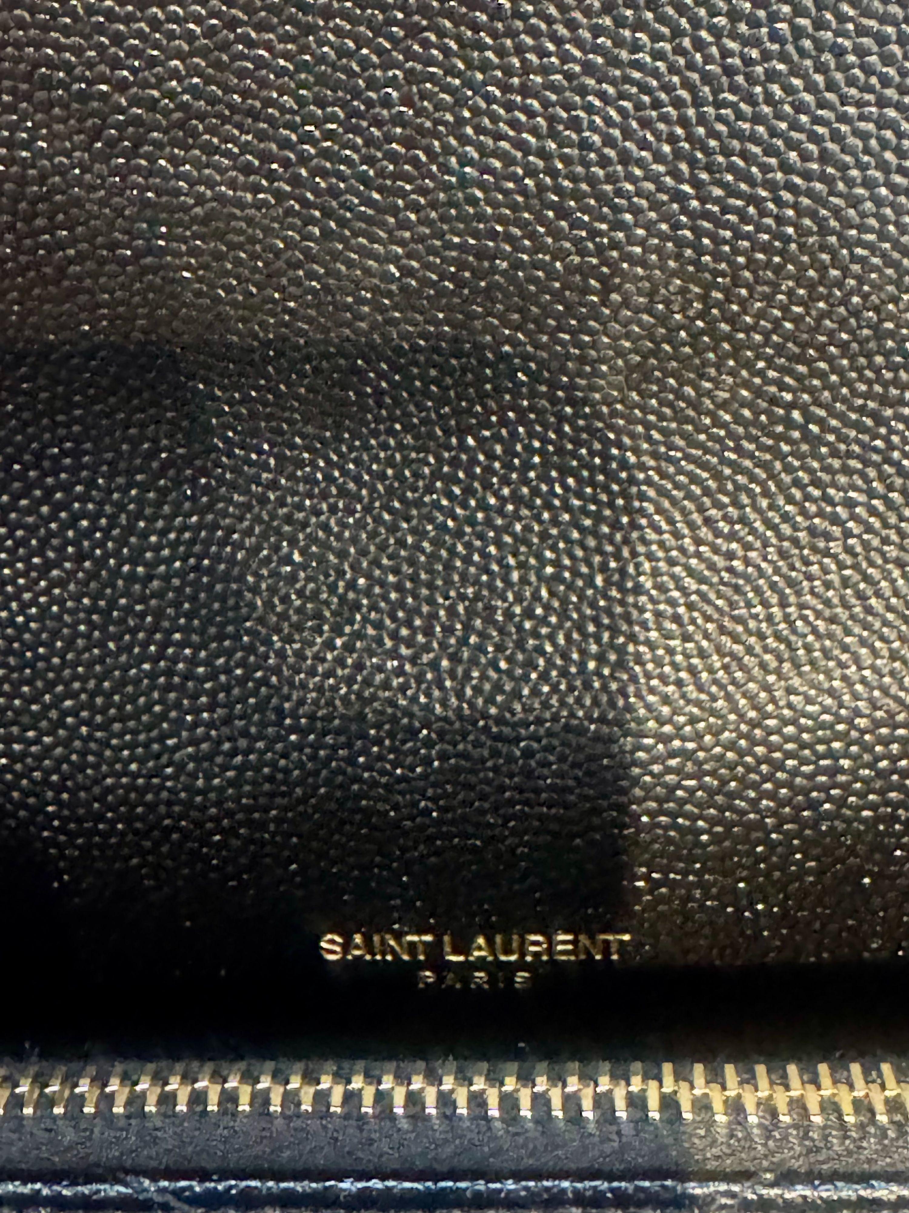 Saint Laurent Black Leather Cassandra Bag