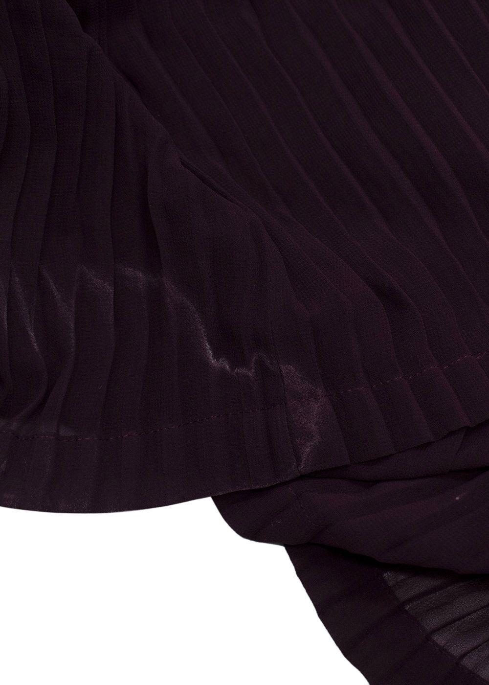 Diane Von Furstenberg Burgundy Pleated Wrap Maxi Dress