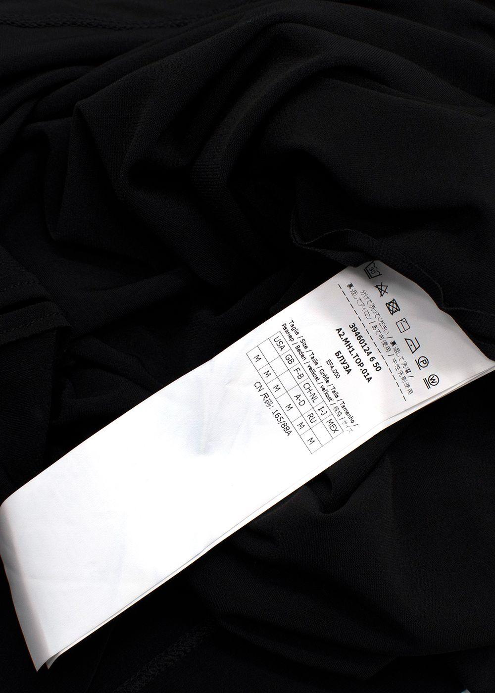MaxMara Black 3/4 Length Sleeve Top