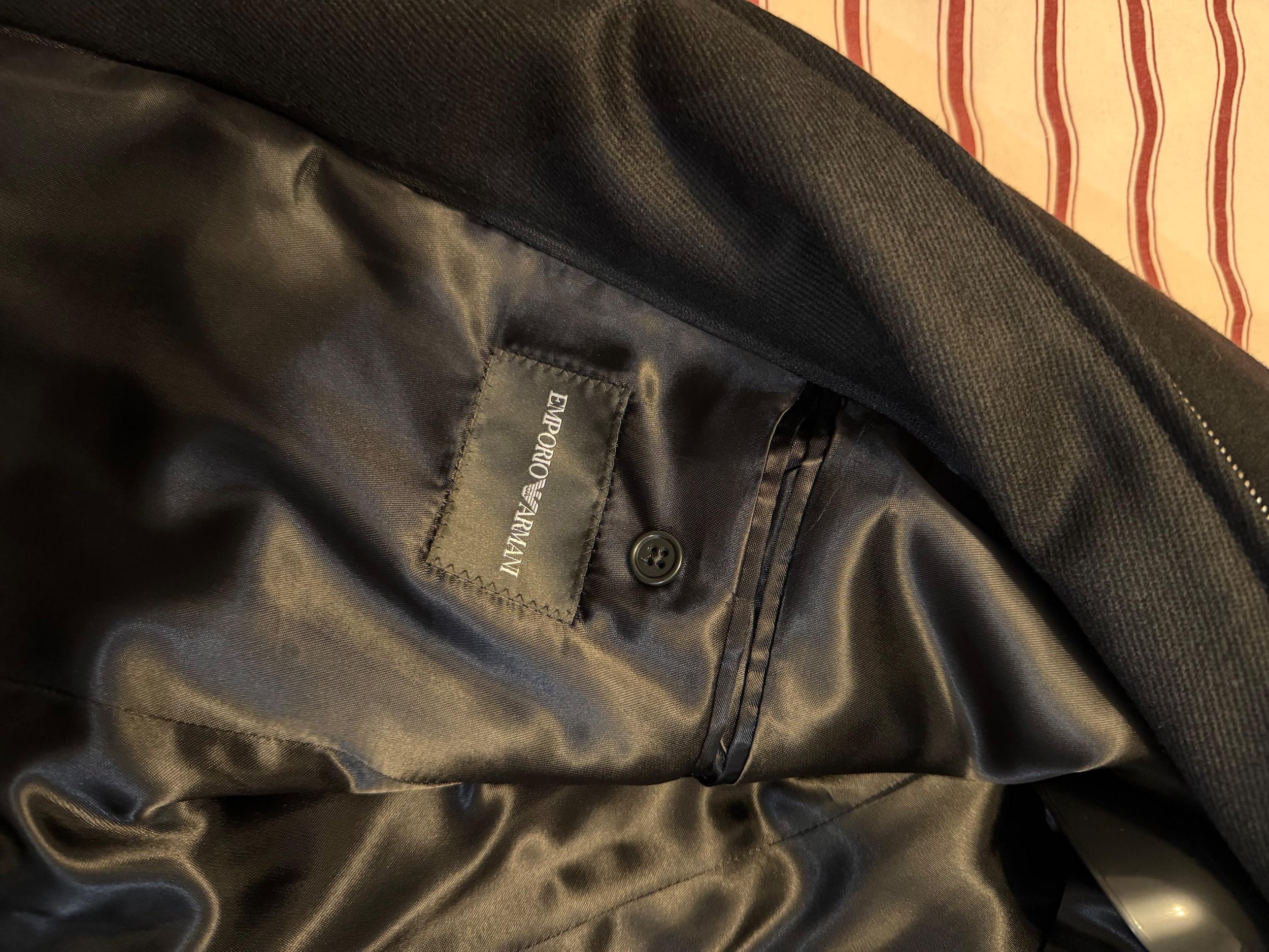 Emporio Armani Single Breasted Virgin Wool Coat