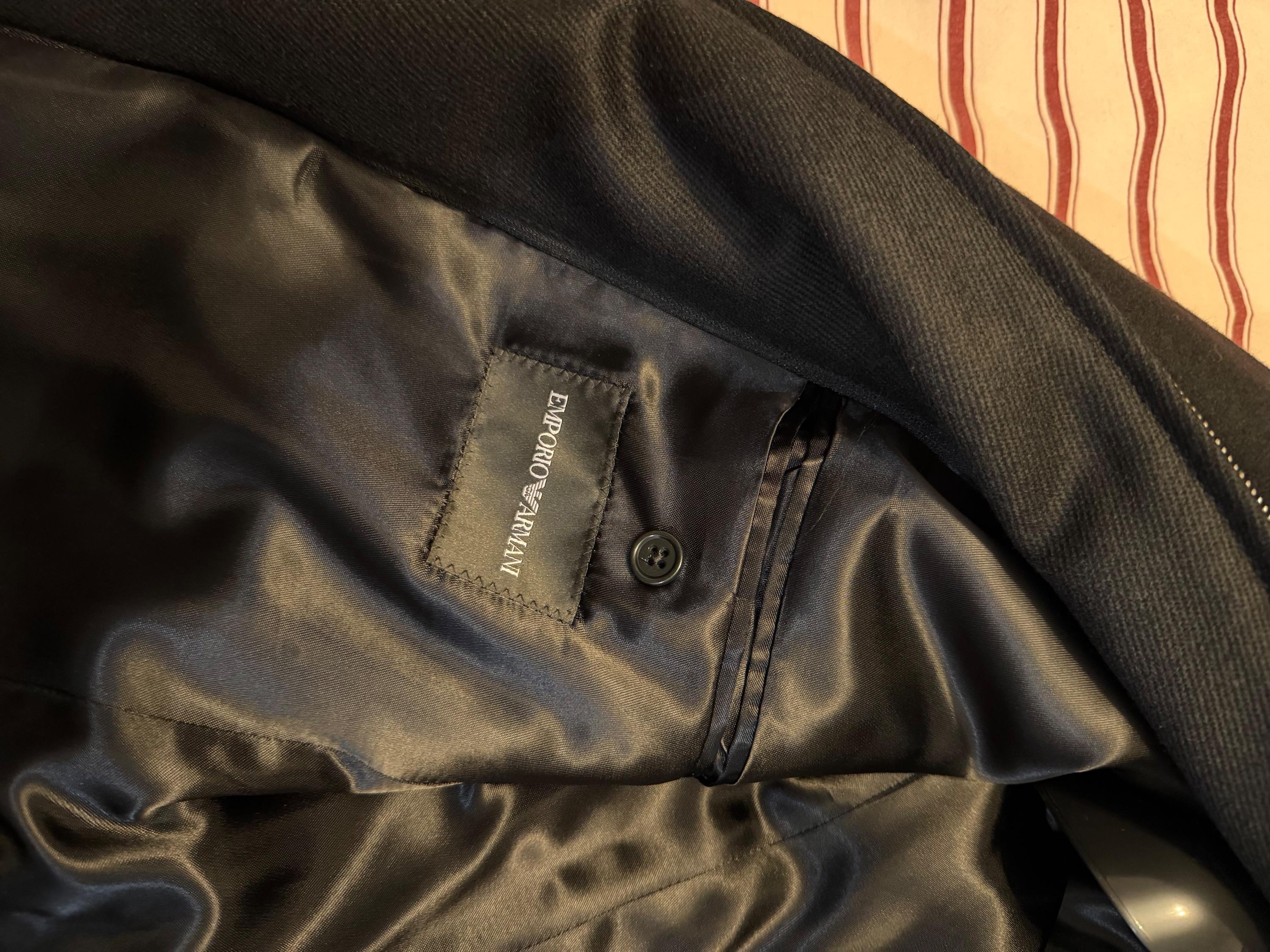 Emporio Armani Single Breasted Virgin Wool Coat