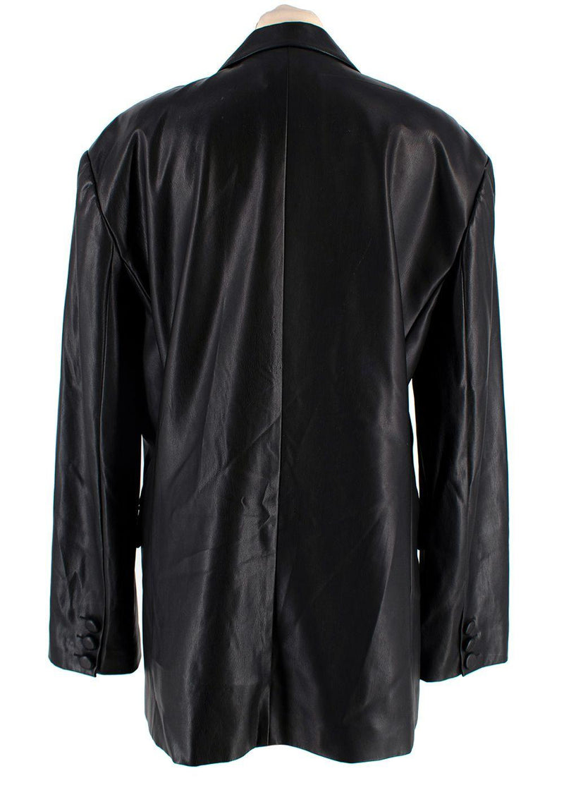 De la Vali  Montana faux leather blazer